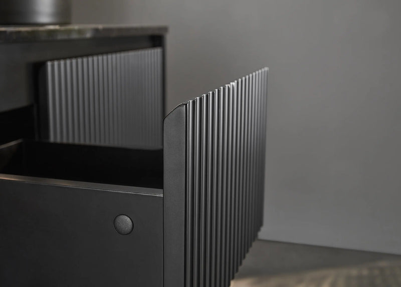 Crete Modern Wall Hung Vanity Matte Black LK-MC94LW-MB