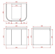Lukka Devito Modern Wall Hung Vanity PVC Cabinet (600mm) Lukka