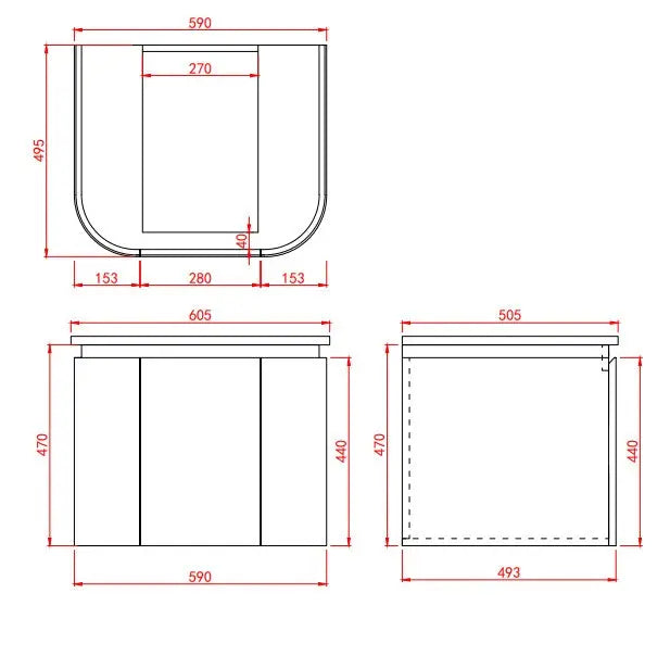 Lukka Devito Modern Wall Hung Vanity PVC Cabinet (600mm) Lukka