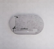 RIVA O2 FRAMELESS BACKLIT OVAL LED MIRROR 3 COLOUR LIGHTS 1200X700MM - FIL Kitchen Bathroom