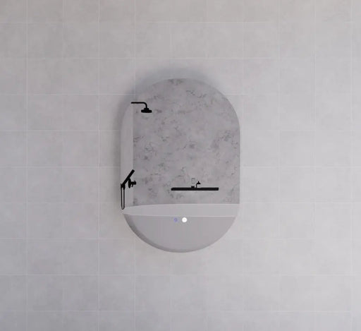 RIVA O2 FRAMELESS BACKLIT OVAL LED MIRROR 3 COLOUR LIGHTS 600X900MM - FIL Kitchen Bathroom