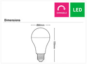 A80 3000K E27 LED Globe Mercator