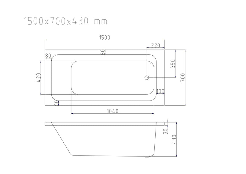 Mira Insert & Island Bathtub - Gloss White mercioaustralia
