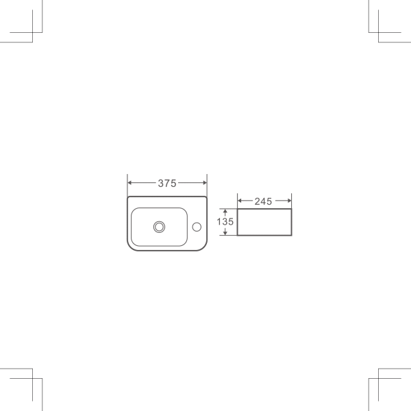 Mini 37 Compact Wall Hung Basin