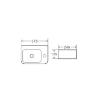 Mini 37R Compact Wall-Hung Basin mercioaustralia