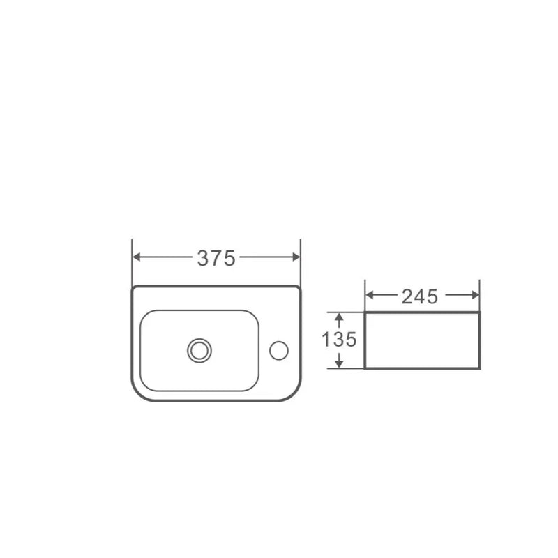 Mini 37R Compact Wall-Hung Basin mercioaustralia
