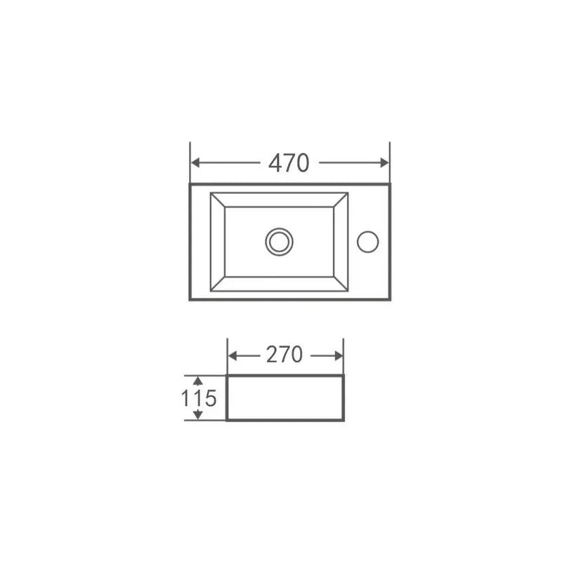 Mini 45R Compact Wall-Hung Basin mercioaustralia