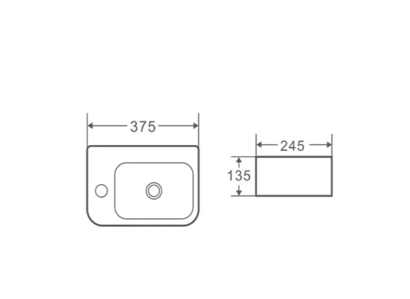 Mini 37L Compact Wall-Hung Basin mercioaustralia