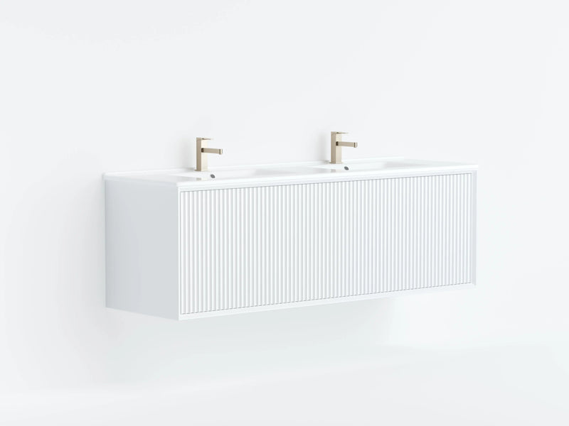 Kliff Modern Wall Hung PVC Cabinet Matte White LK-MK1200W-MW