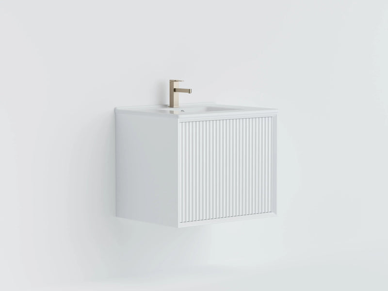 Kliff Modern Wall Hung PVC Cabinet Matte White LK-MK600W-MW