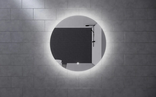 RIVA R4 FRAMELESS BACKLIT ROUND LED MIRROR 3 COLOUR LIGHTS 600X600MM - FIL Kitchen Bathroom