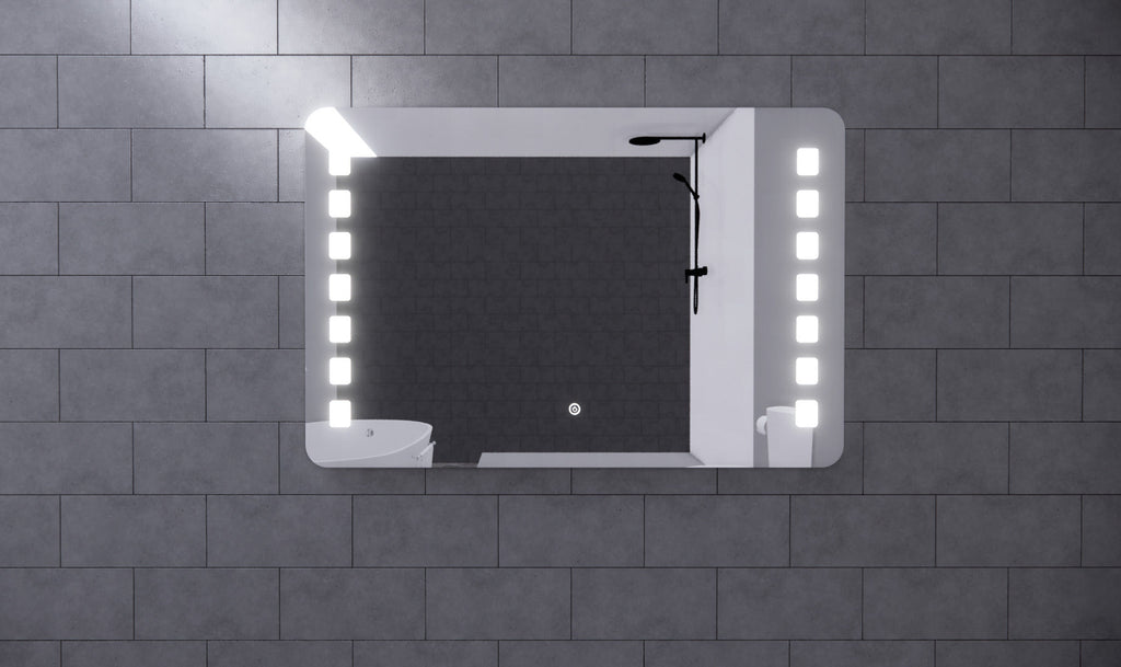 RIVA S1 FRAMELESS FRONTLIT RECTANGLE LED MIRROR 3 COLOUR LIGHTS 1200X900MM