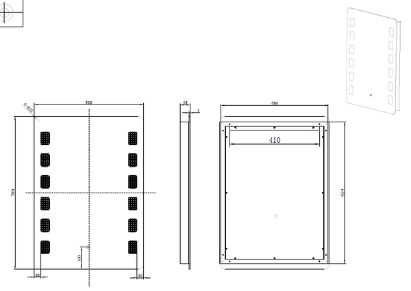 RIVA S1 FRAMELESS FRONTLIT RECTANGLE LED MIRROR 3 COLOUR LIGHTS 500X700MM
