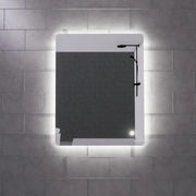 RIVA S3 FRAMELESS BACKLIT RECTANGLE LED MIRROR 3 COLOUR LIGHTS 500X700MM - FIL Kitchen Bathroom