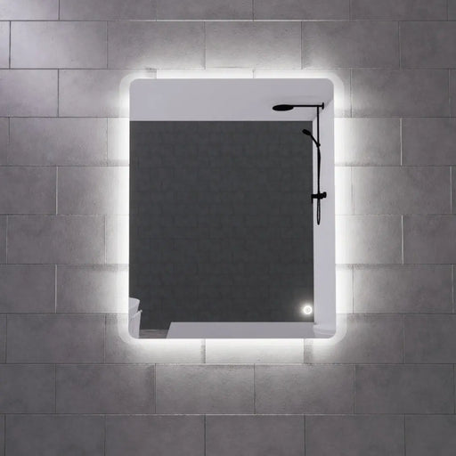 RIVA S3 FRAMELESS BACKLIT RECTANGLE LED MIRROR 3 COLOUR LIGHTS 500X700MM - FIL Kitchen Bathroom