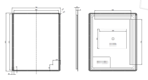 RIVA S3 FRAMELESS BACKLIT RECTANGLE LED MIRROR 3 COLOUR LIGHTS 500X700MM - FIL Kitchen Bathroom