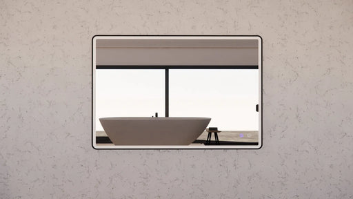 RIVA S4 FRAMED RECTANGLE LED MIRROR 3 COLOUR LIGHTS BLACK 750X900MM - FIL Kitchen Bathroom