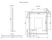 RIVA S4 FRAMED RECTANGLE LED MIRROR 3 COLOUR LIGHTS GOLD 750X900MM - FIL Kitchen Bathroom