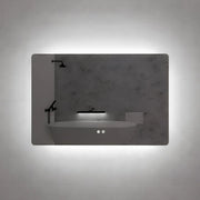 RIVA S5 FRAMELESS RECTANGLE LED MIRROR 3 COLOUR LIGHTS BACKLIT WITH DEFOGGING FUNCTION 1200X800MM - FIL Kitchen Bathroom