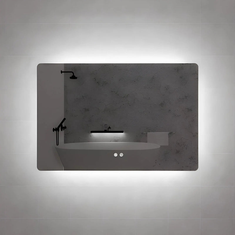 RIVA S5 FRAMELESS RECTANGLE LED MIRROR 3 COLOUR LIGHTS BACKLIT WITH DEFOGGING FUNCTION 1200X800MM - FIL Kitchen Bathroom