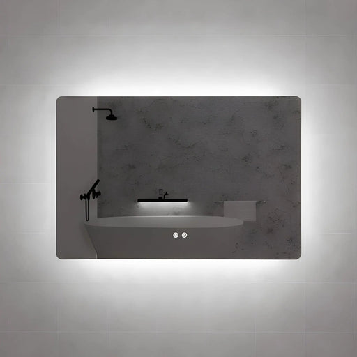 RIVA S5 FRAMELESS RECTANGLE LED MIRROR 3 COLOUR LIGHTS BACKLIT WITH DEFOGGING FUNCTION 1200X800MM - FIL Kitchen Bathroom