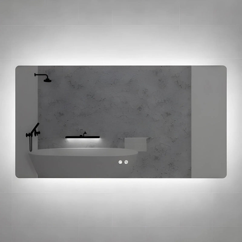 RIVA S5 FRAMELESS RECTANGLE LED MIRROR 3 COLOUR LIGHTS BACKLIT WITH DEFOGGING FUNCTION 1500X800MM - FIL Kitchen Bathroom