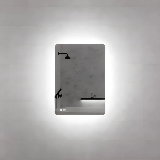 RIVA S5 FRAMELESS RECTANGLE LED MIRROR 3 COLOUR LIGHTS BACKLIT WITH DEFOGGING FUNCTION 500X700MM - FIL Kitchen Bathroom