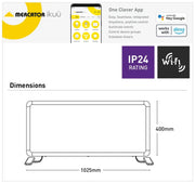 Ikuü 1600W Smart WIFI Panel Heater Mercator