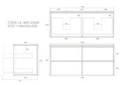 Lukka Ridgewood Modern Wall Hung Plywood (Sandy Oak Woodmatt) Lukka