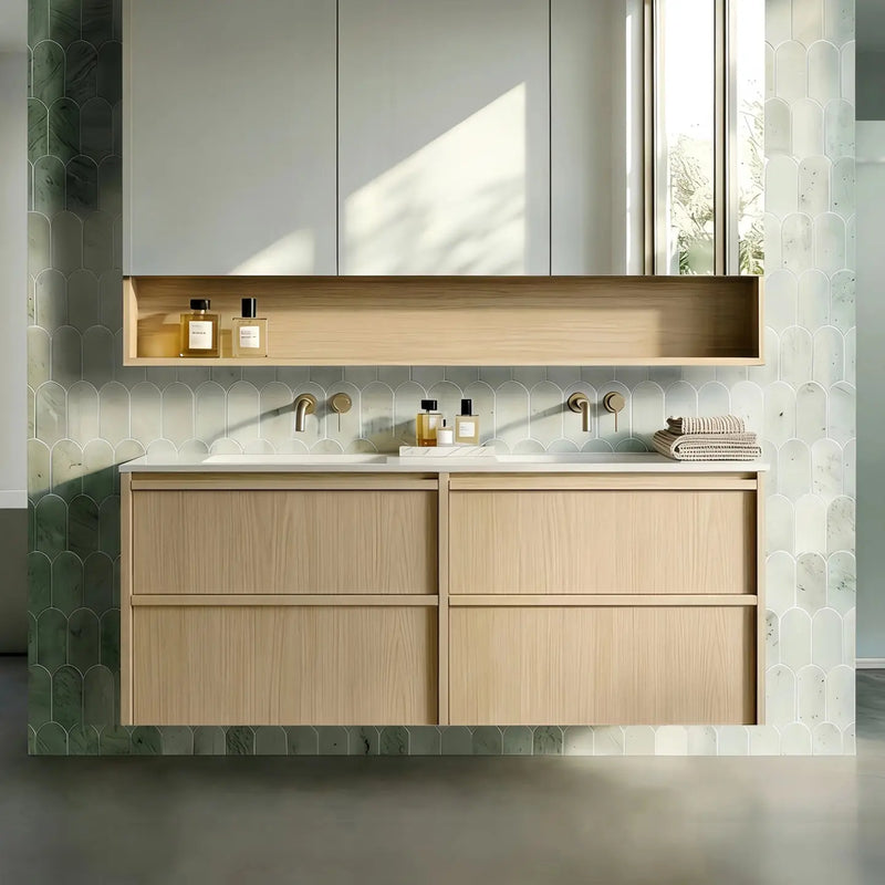 Ridgewood Modern Wall Hung Plywood Cabinet LK-MR1220W-SO Double Bowl Only