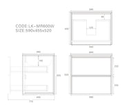Lukka Ridgewood Modern Wall Hung Plywood Cabinet (Mocha Oak Woodmatt) Lukka