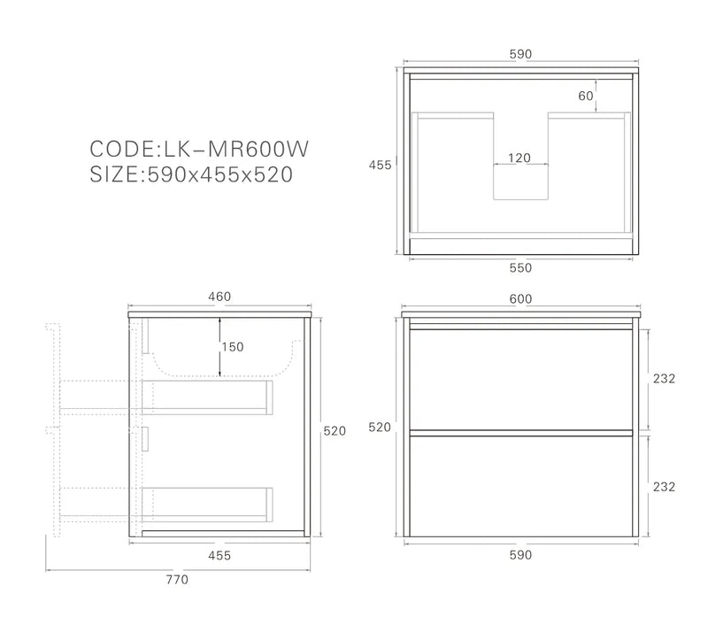 Lukka Ridgewood Modern Wall Hung Plywood Cabinet (Mocha Oak Woodmatt) Lukka