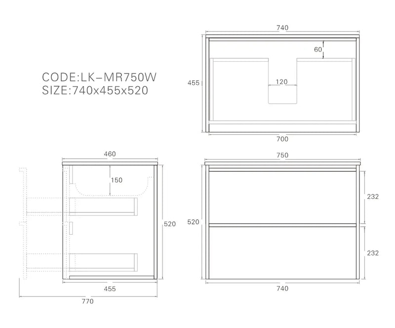 Lukka Ridgewood Modern Wall Hung Plywood (Sandy Oak Woodmatt) Lukka