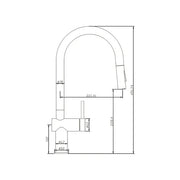Amoza Pull Out Sink Mixer Amoza