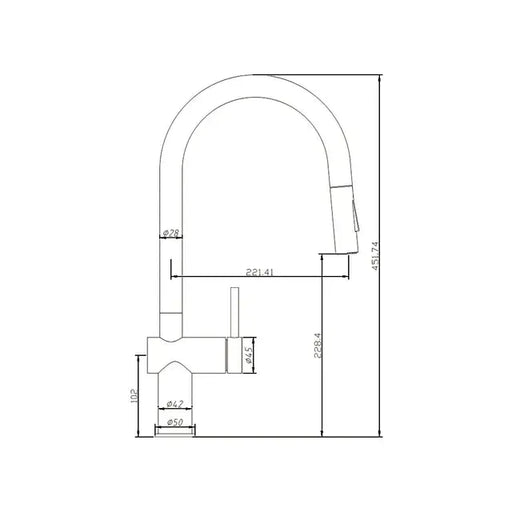 Amoza Pull Out Sink Mixer Amoza