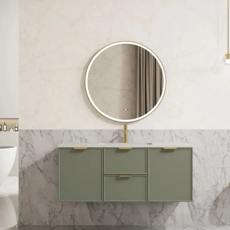 Wall Hung PVC Cabinet (Olive Green)600mm/750mm/900mm/1200mm/1500mm POSEIDON