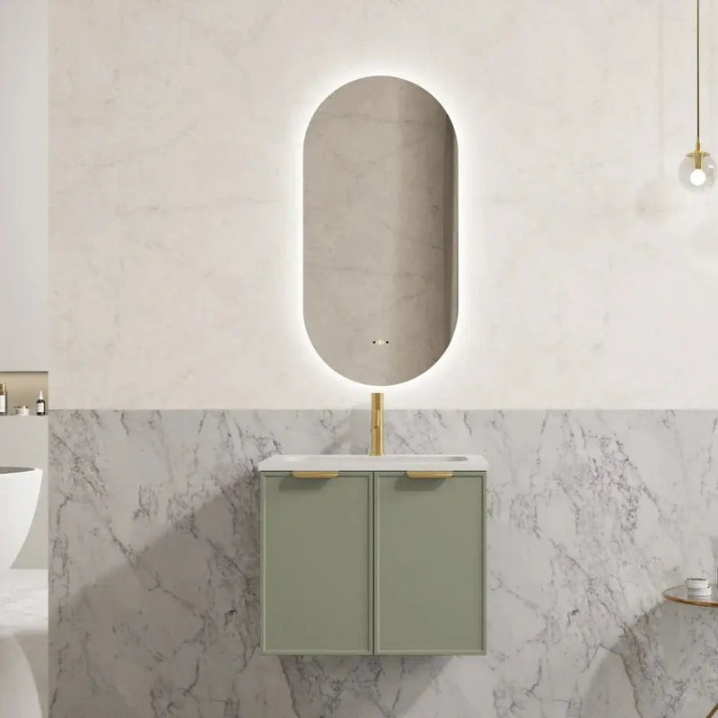 Wall Hung PVC Cabinet (Olive Green)600mm/750mm/900mm/1200mm/1500mm POSEIDON