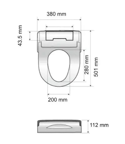 N COLLECTION ULTRA SLIM BIDET WITH REMOTE CONTROL GLOSS WHITE FIL Kitchen Bathroom