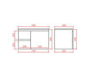 Nordic Wall Hung Vanity (Oak) POSEIDON