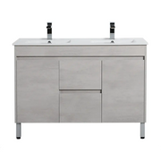 Nova Poly Wood Freestanding Vanity-Concrete Grey (1200mm) - FIL Kitchen Bathroom