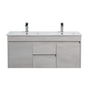 Nova Poly Wood Wall Hung Vanity-Concrete Grey (1200mm/1500mm/1800mm) - FIL Kitchen Bathroom