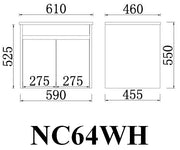 Nova Poly Wood Wall Hung Vanity-Concrete Grey (600mm) - FIL Kitchen Bathroom