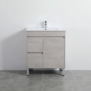 Nova Poly Wood Freestanding Vanity-Concrete Grey (750mm/900mm) - FIL Kitchen Bathroom