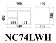 Nova Poly Wood Wall Hung Vanity-Concrete Grey (750mm/900mm) - FIL Kitchen Bathroom