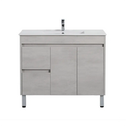 Nova Poly Wood Freestanding Vanity-Concrete Grey (750mm/900mm) - FIL Kitchen Bathroom