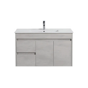 Nova Poly Wood Wall Hung Vanity-Concrete Grey (750mm/900mm) - FIL Kitchen Bathroom
