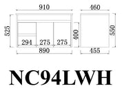 Nova Poly Wood Wall Hung Vanity-Concrete Grey (750mm/900mm) - FIL Kitchen Bathroom
