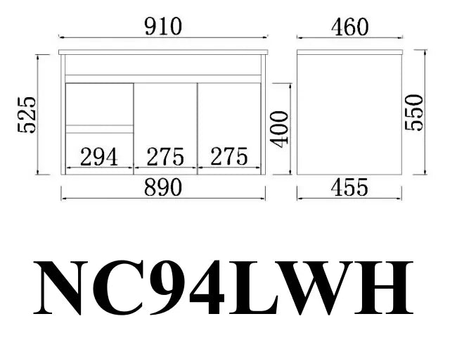 Nova Poly Wood Wall Hung Vanity-Concrete Grey (750mm/900mm) - FIL Kitchen Bathroom