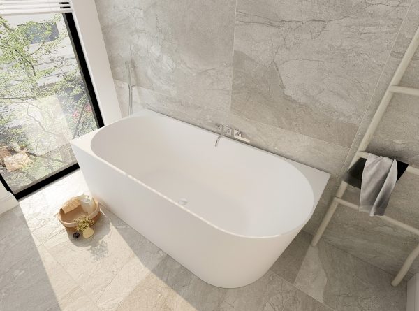 Nova Left-Hand Corner Gloss White Bathtub 1400mm/1500mm/1700mm