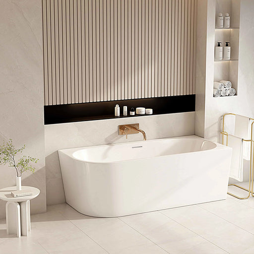 Nova Ultra-Thin Corner Bathtub - Gloss White mercioaustralia